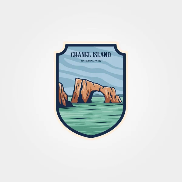 Diseño Del Vector Parche Del Logotipo Del Parque Nacional Chanel — Archivo Imágenes Vectoriales