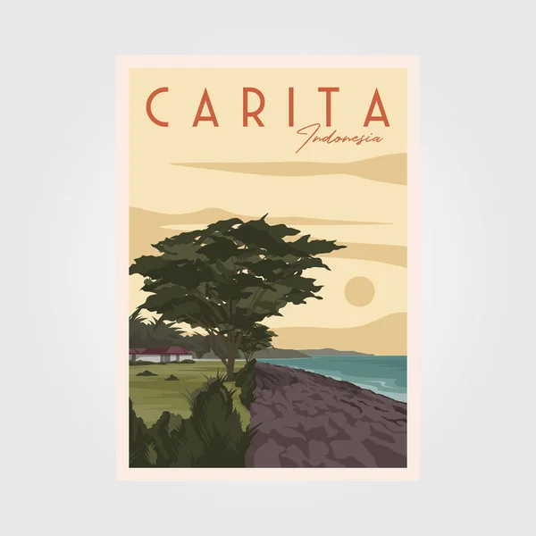 카리타 빈티지 포스터 포스터 리조트에서 수있는 — 스톡 벡터