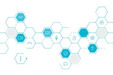 Görüntü çağrısı düzeni, vektör simgeleriyle.