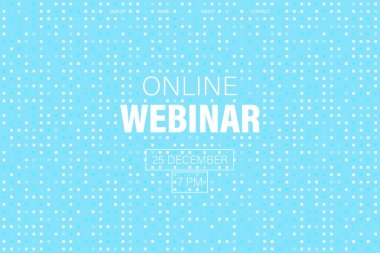 Çevrimiçi Webinar, toplantı. Meslektaşlar düzeyinde giyim ve web toplantıları, modern eğitim. Vektör illüstrasyonu