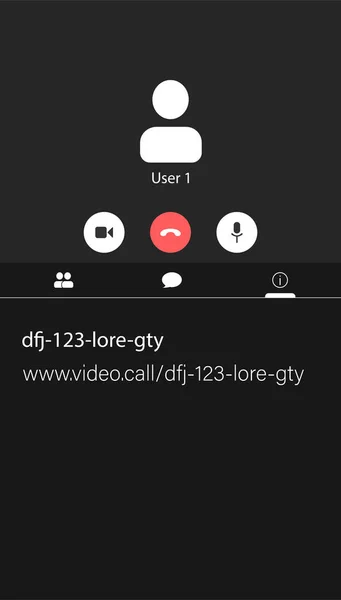 UI UX Video conference, video meet calls overlay window. Мобильная версия. — стоковый вектор