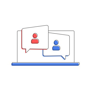 Webinar online kursu, uzaktan eğitim, video dersi, internet grup konferansı, eğitim testi, evden çalışma, vektör çizgisi simgesi