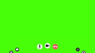 Video Çağrısı Toplantı Şablonu Animasyon Yeşil Ekran