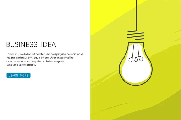 Página web de banner de Ideia de Negócio. Conceito de nova ideia para o seu negócio — Vetor de Stock