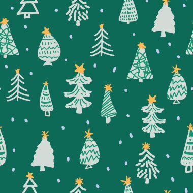 Noel Ağacı Modern Tarzsız Desen