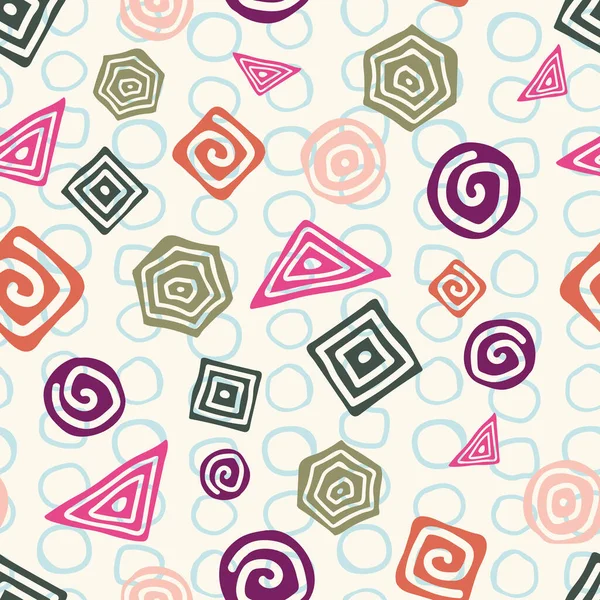 Geometrik şekiller sarmal kare üçgen ve dikişsiz desenler oluşturur. Modern stil dokusu.