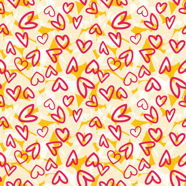 Valentine Love Collage serce bez szwu wzór — Wektor stockowy