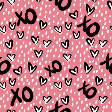 Valentine Love Heart XO Kusursuz Düzen