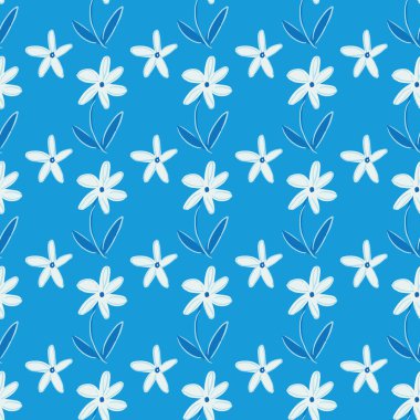 çiçek yaprakları pürüzsüz tekrar desen tasarımı