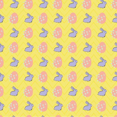 Paskalya Yumurtası Tavşanı Kusursuz Desen