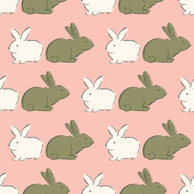 Paskalya Tavşanı Kusursuz Desen