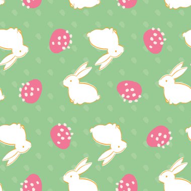 Paskalya Yumurtası Tavşanı Kusursuz Desen