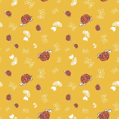 Kaplumbağa Çiçeği Yapraksız Desen