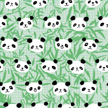 Panda Bambu Kusursuz Desen