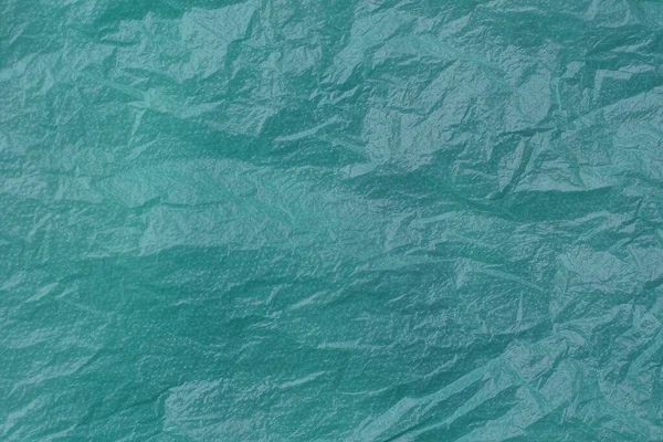 Texture Plastica Verde Grigia Pezzo Cellophane Accartocciato — Foto Stock
