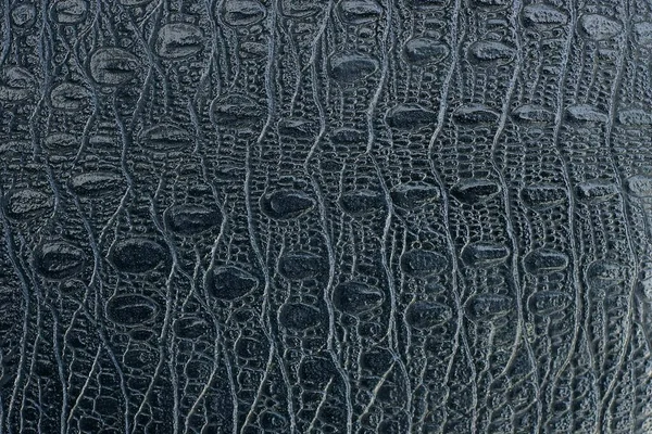 black texture from a piece of leather on clothes with a pattern