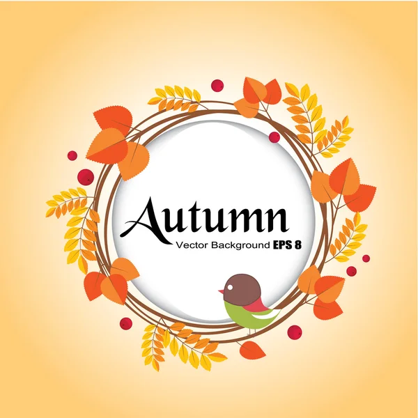 Autumn orange leaves — Stock Vector