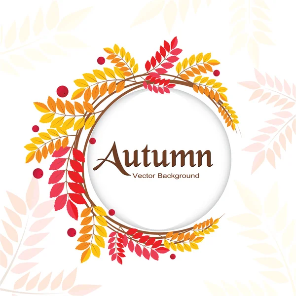 Feuilles d'automne rouge et orange — Image vectorielle