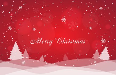 Soyut kırmızı Noel kartı 