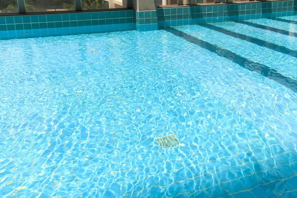 Blue ripped water in swimming pool — Stock Photo, Image