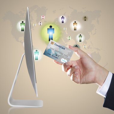 El ele tutuşan kredi kartı