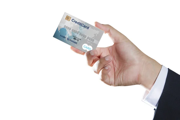 Πιστωτική κάρτα χειρός — Φωτογραφία Αρχείου