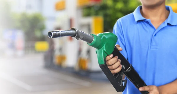 Gas pump for refueling car on gas station — Stock Photo, Image