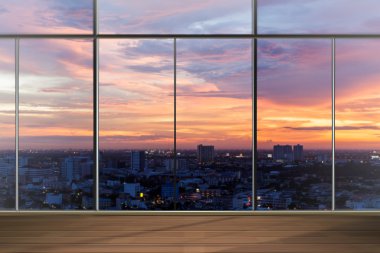 Modern ofis içinde pencere eşiği