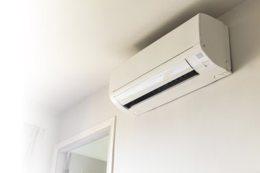  Air conditioner on wall background  clipart