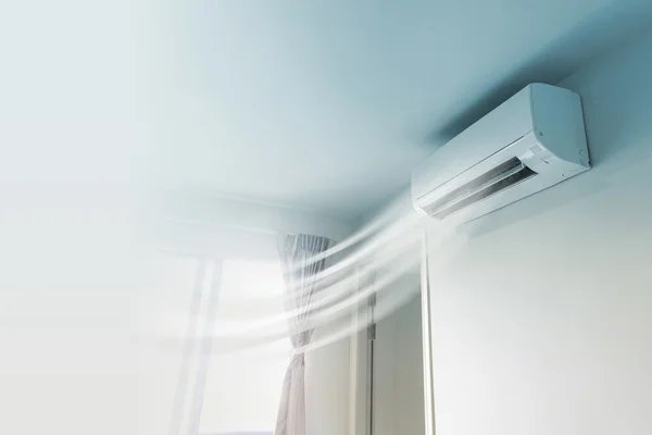 Condizionatore d'aria su sfondo parete — Foto Stock