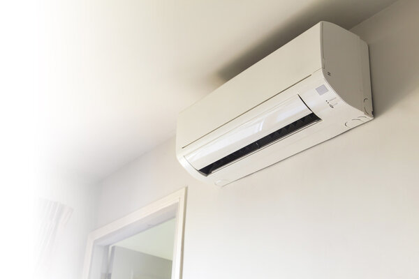  Air conditioner on wall background 