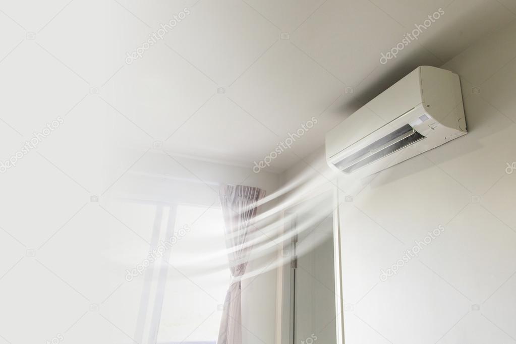  Air conditioner on wall background 