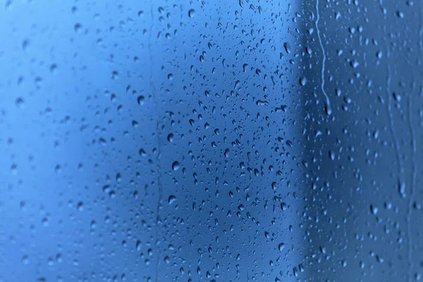 Raindrops on glass background — Stock Photo, Image