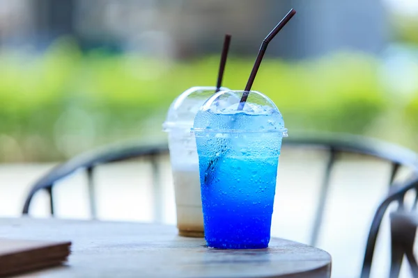 Blueberry soda is i utomhus — Stockfoto