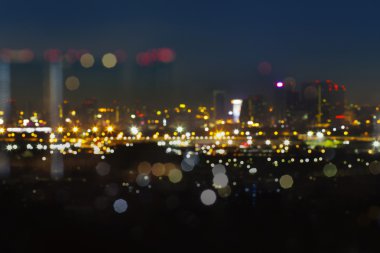 Işık şehri bokeh arka plan bulanıklık