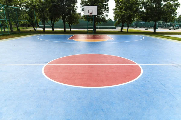 Basketbol Sahası, açık basketbol sahası — Stok fotoğraf