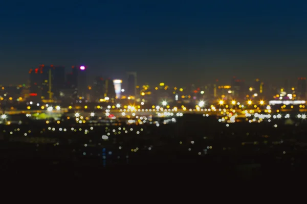Stadens ljus oskärpa bokeh bakgrund — Stockfoto