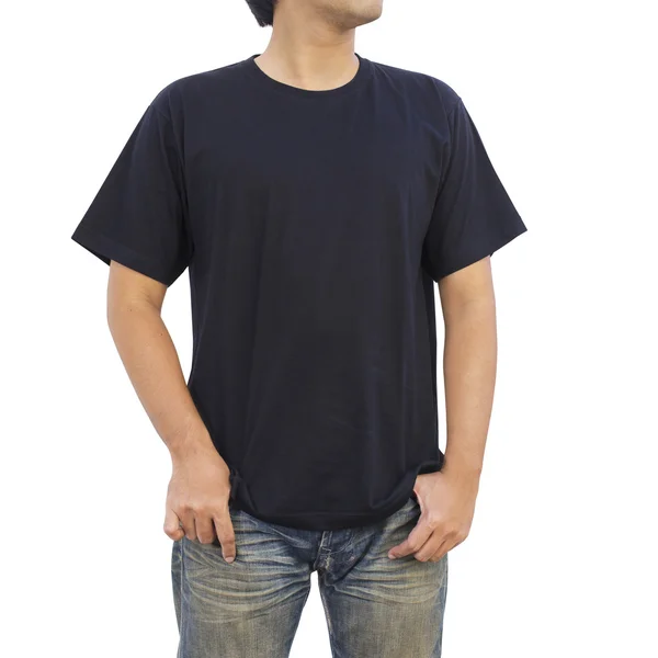 Men in black T-shirt — Stock Photo, Image