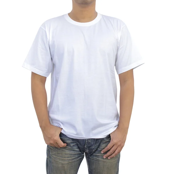 Homens de t-shirt branca — Fotografia de Stock