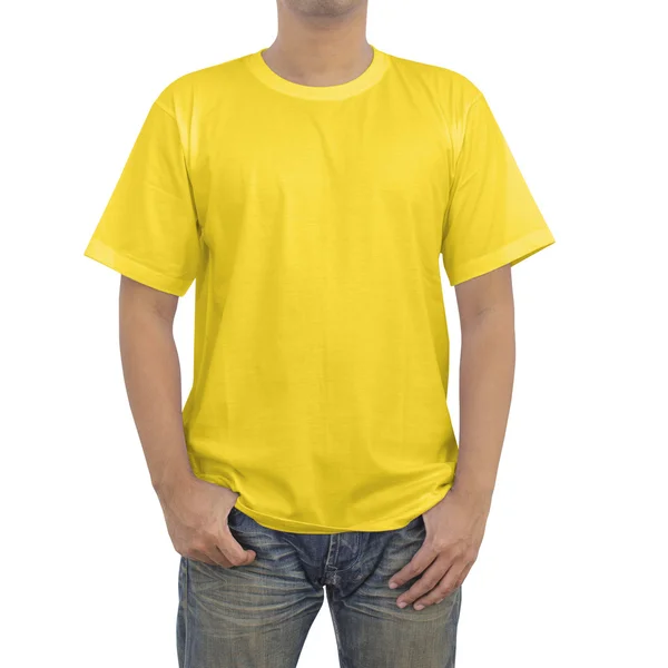 Άνδρες σε κίτρινο T-shirt — Φωτογραφία Αρχείου