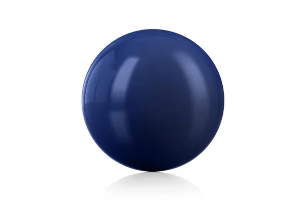 Bola Azul Snooker Ball Isolado Fundo Branco — Fotografia de Stock