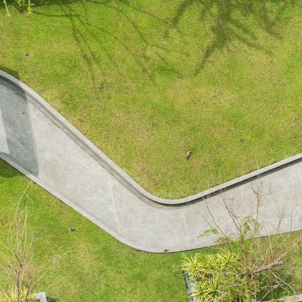 Blick Von Oben Auf Park Naturrasen Textur — Stockfoto