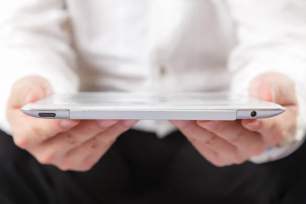 Businessman using tablet — Stock Photo, Image