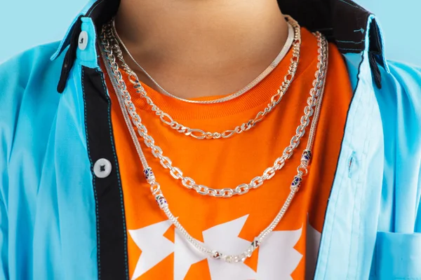 Silver chain — Stock Photo, Image