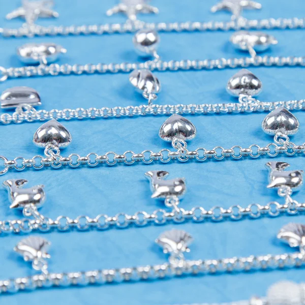 Stříbrné šperky — Stock fotografie