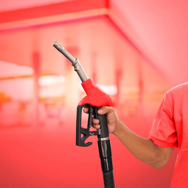 Funcionário do posto de gasolina — Fotografia de Stock