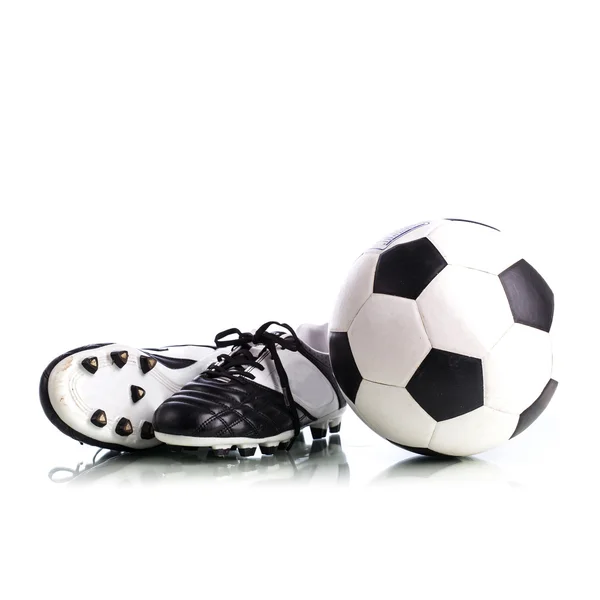 Fußball und Fußballschuhe — Stockfoto