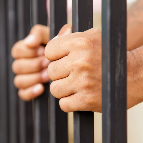 Hand on cage — Stock Photo, Image