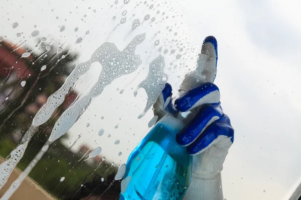 Glass cleaning — Stock Photo, Image