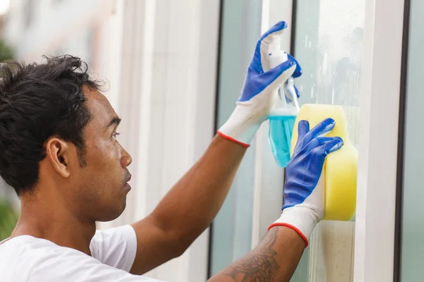 Glass cleaning — Stock Photo, Image